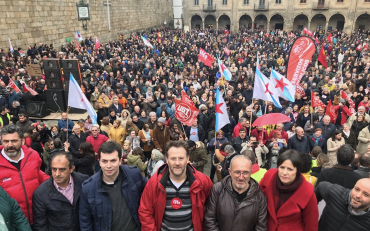 Manifestación en Santiago de Compostela a prol da sanidade pública 