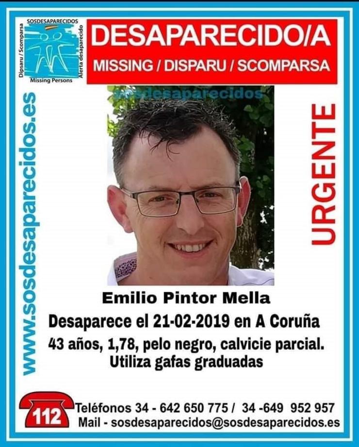 Veciño da Coruña desaparecido. SOS DESAPARECIDOS 