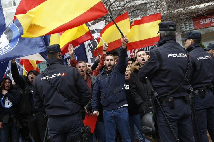 Manifestación da ultradereita en Madrid / Público
