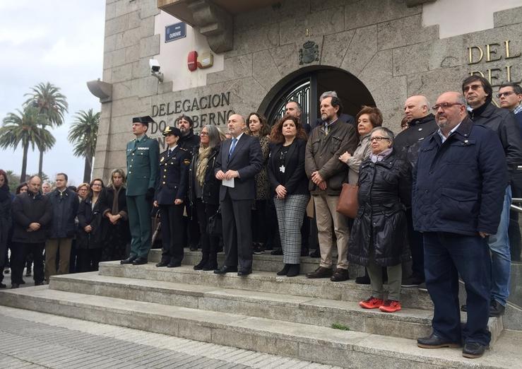 Concentración en repulsa dos crimes de violencia machista. DELEGACIÓN DO GOBERNO DE GALICIA 