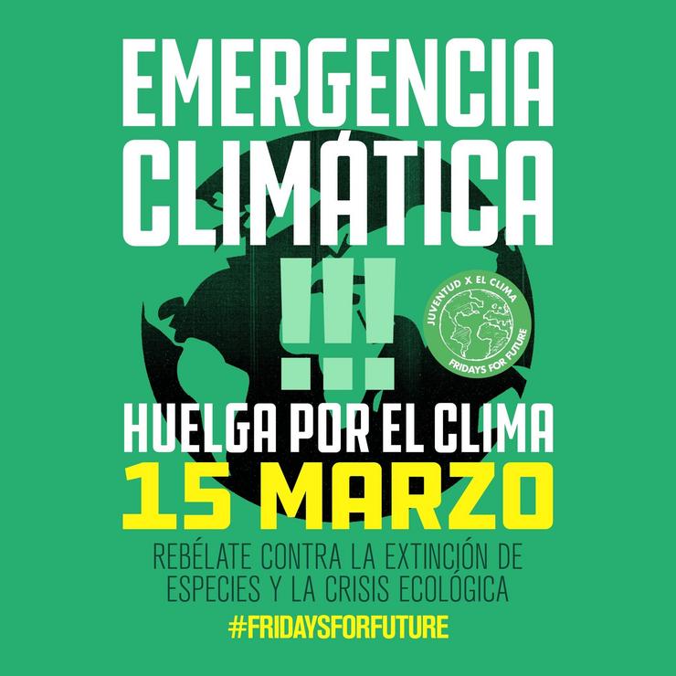 Galicia apoiará este venres a folga mundial polo Clima, que se estenderá po. CARTEL DE FRIDAYS FOR FUTURE 