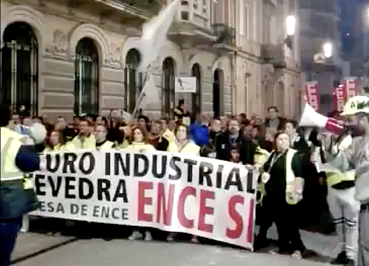 Manifestación en defensa de Ence.