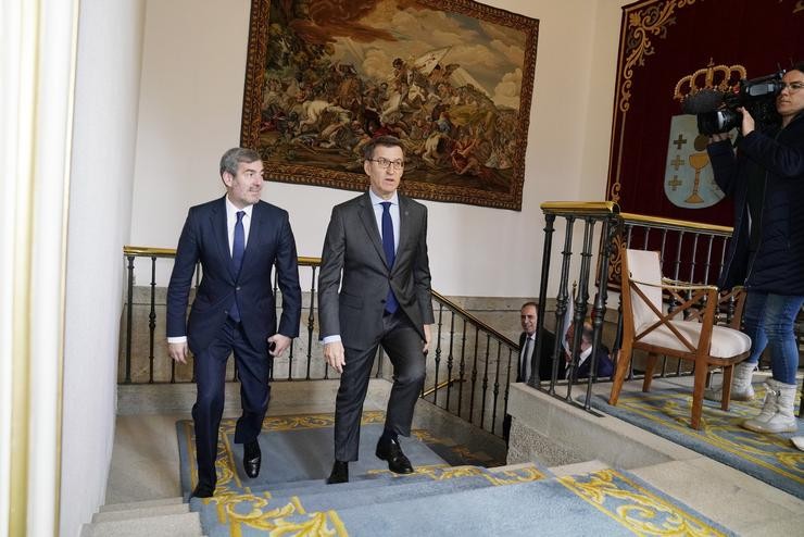 Reunión en Santiago de Compostela entre os dous presidentes. Álvaro Ballesteros - Europa Press 