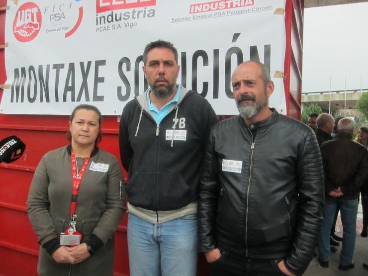 CIG, CC.OO. E UXT abandonan o peche na fábrica de PSA en Vigo e convocan unha folga para o vindeiro xoves / Europa Press