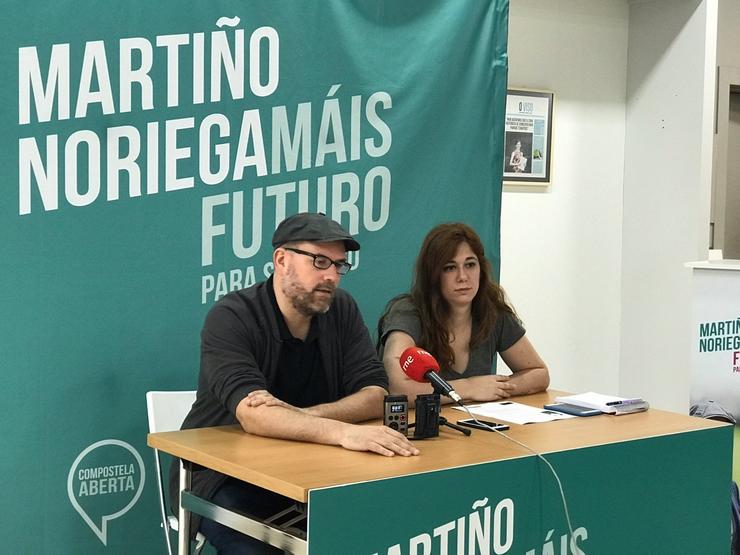 Martiño Noriega nunha rolda de prensa /  COMPOSTELA ABERTA 