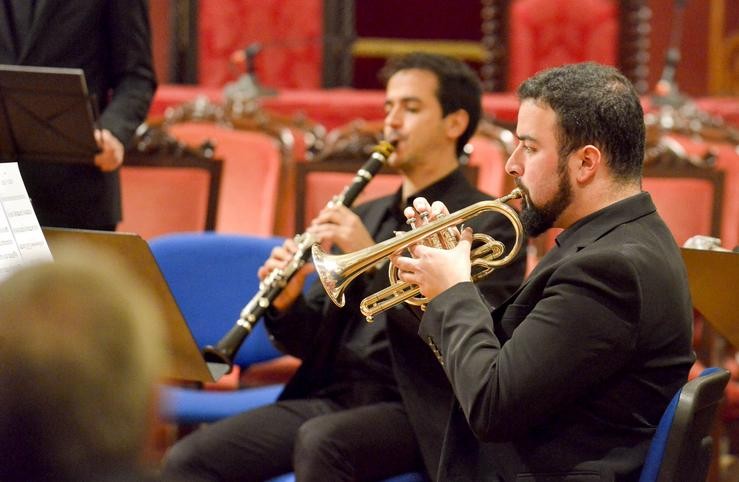Alumnos da Escola de Altos Estudos Musicais nun concerto no Paraninfo da USC. ESCOLA DE ALTOS ESTUDOS MUSICAIS - Arquivo