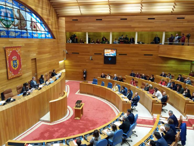 Imaxe dun pleno do Parlamento Galego. EUROPA PRESS - Arquivo