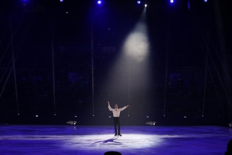 O patinador español Javier Fernández, no espectáculo 