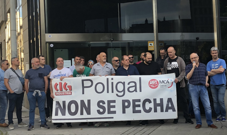 Protesta de traballadores de Poligal 