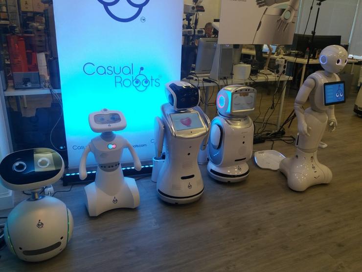 Algúns dos robots presentados pola empresa de robótica Casual Robots en Madrid. EUROPA PRESS - Arquivo 
