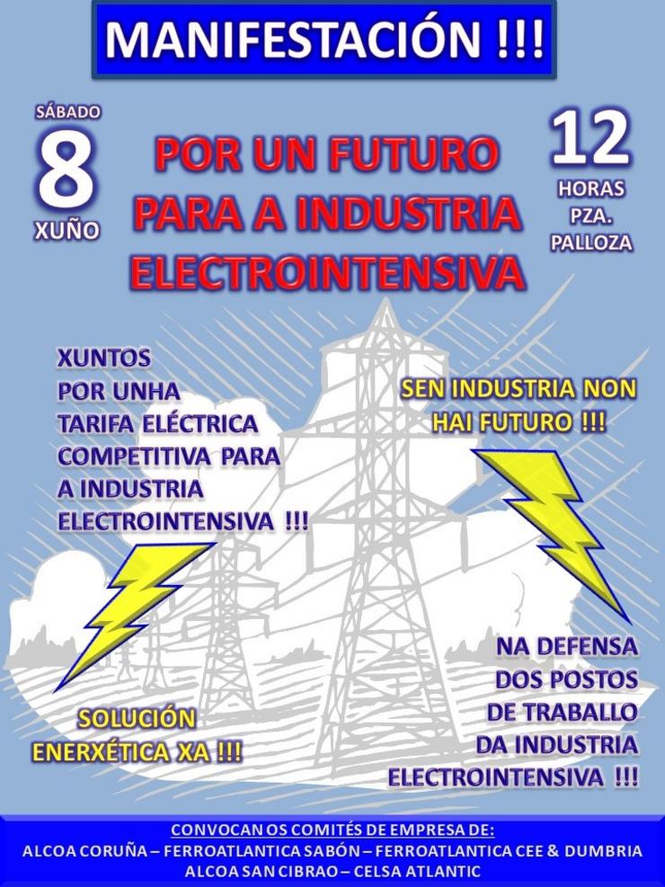 Empresas electrointensivas mobilizaranse o día 8 na Coruña para esixir un prezo eléctrico 'competitivo'. REMITIDA 