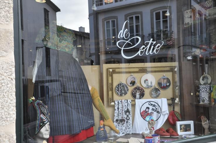 O escaparate de De Cotío, en Santiago de Compostela