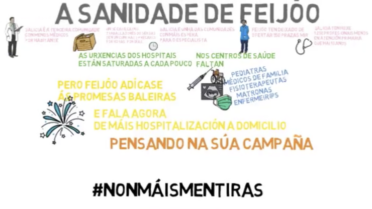O PSdeG denuncia as 'mentiras' de Feijóo sobre a sanidade.