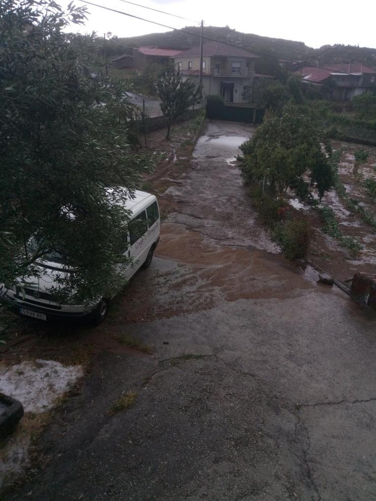 Incidencias polas choivas no municipio de Monterrei (Ourense).. CEDIDA 