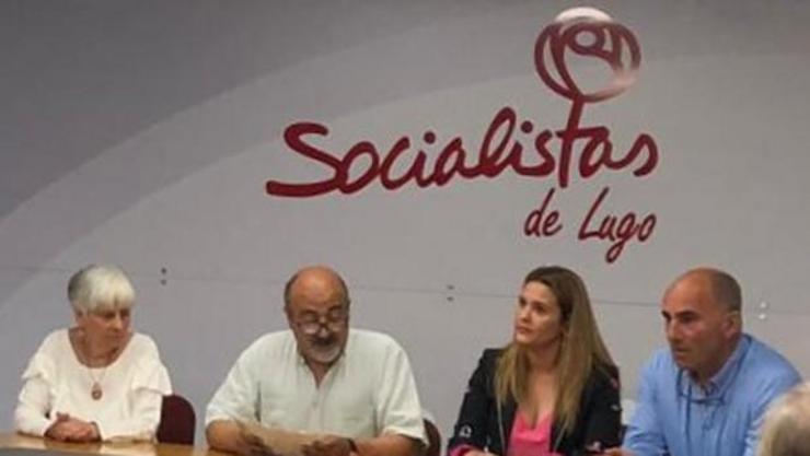 José Antonio Quiroga, Patricia Otero e José María Arias no congreso dos socialistas lucenses / PSdG