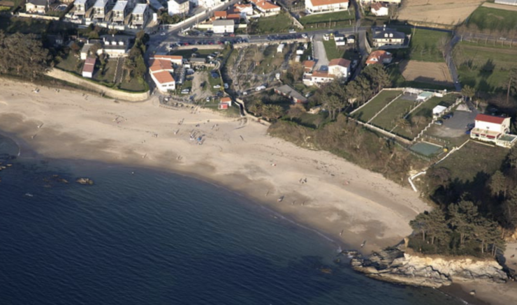 Praia de Perbes, no concello de Miño 