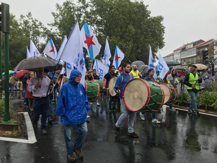 Saída da Alameda compostelá da manifestación do BNG polo 25 de xullo 