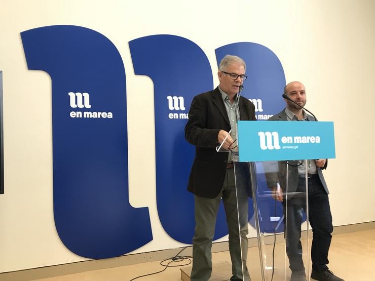 Luís Villares e Manuel Lago, de En Marea. EUROPA PRESS - Arquivo