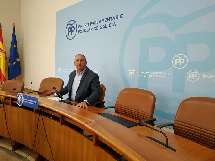 Miguel Tellado na rolda de prensa deste luns.. PEDRO DAVILA-EUROPA PRESS / Europa Press
