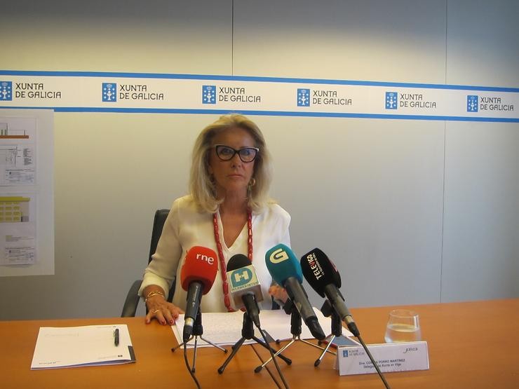 A delegada territorial da Xunta en Vigo, Corina Porro, durante a rolda de prensa deste mércores / Europa Press