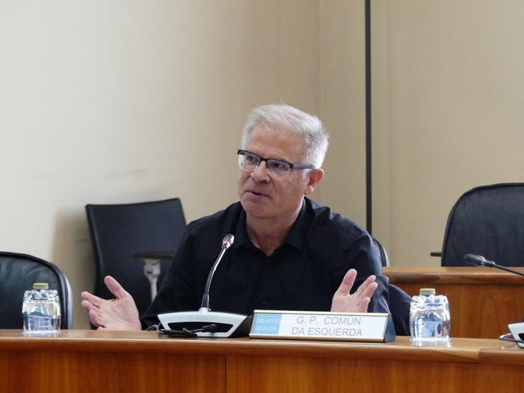 O portavoz do Grupo Común da Esquerda no Parlamento de Galicia, Manuel Lago.