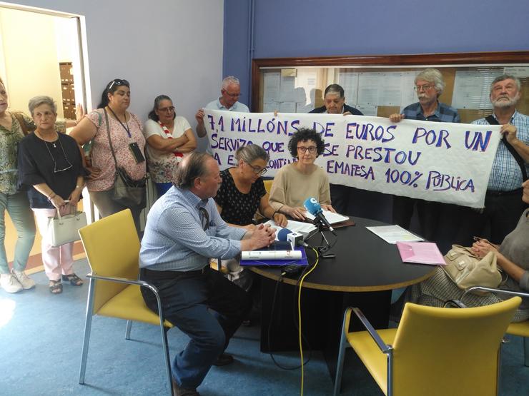Rolda de prensa en Ferrol da Plataforma en defensa dos servizos públicos. / Europa Press
