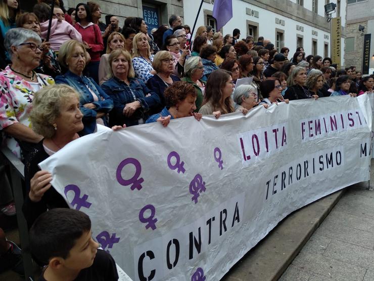 Protesta en Vigo contra o asasinato machista de Valga 