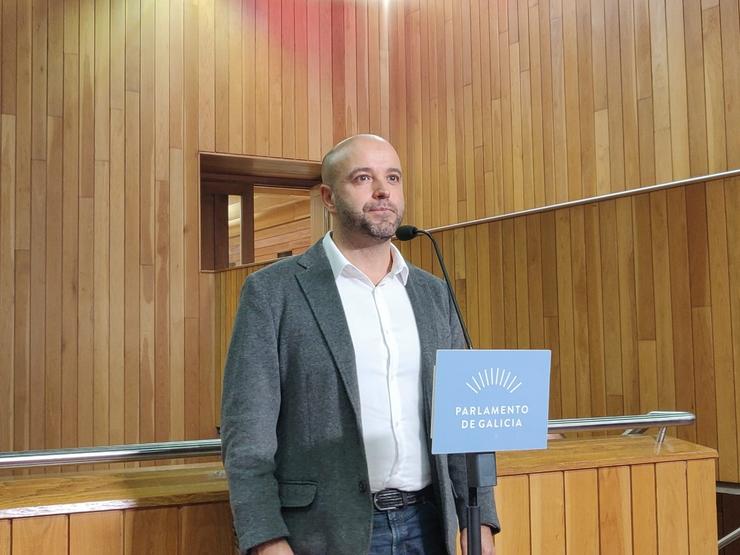 O portavoz do Grupo Mixto no Parlamento de Galicia, Luís Villares, en declaracións aos medios de comunicación. EUROPA PRESS 