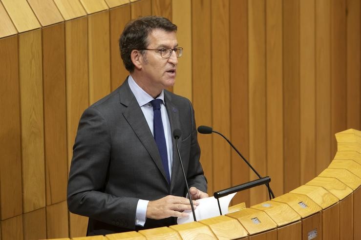 O presidente da Xunta, Alberto Núñez Feijóo, no Debate sobre o Estado da Autonomía 2019 / Europa Press