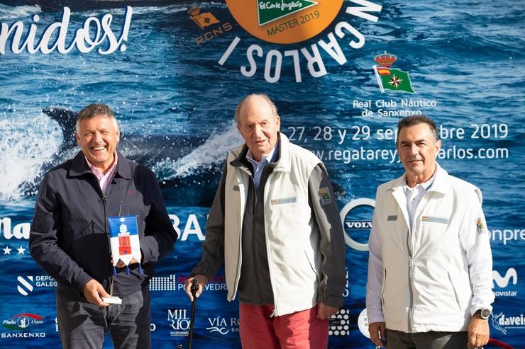 O rei emérito Juan Carlos I na Regata Rei Juan Carlos - O Corte Inglés Máster 2019, en Sanxenxo.. © MARIA MUINA BY SAILINGSHOTS.es / MARIA MUINA BY 