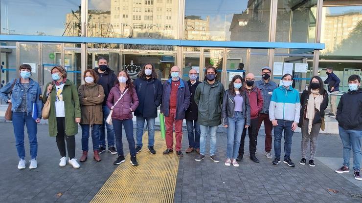 Presentación de alegacións contra o proxecto das Percebeiras, no barrio de Labañou, na Coruña. ASOCIACIÓN DE VECIÑOS DE LABAÑOU / Europa Press