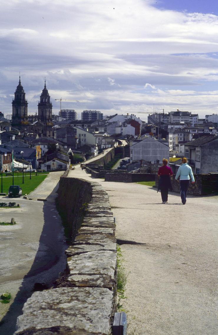 Calzada da Muralla de Lugo.. EUROPA PRESS - Arquivo