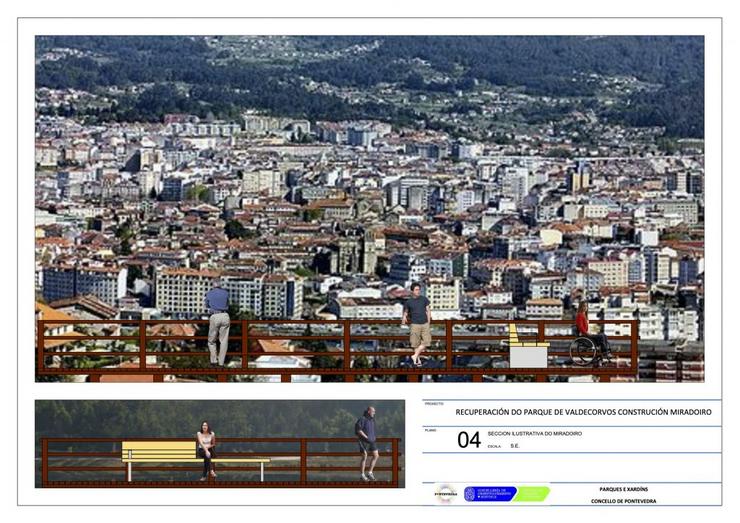 Mirador que se pretende instalar en Pontevedra / Concello de Pontevedra