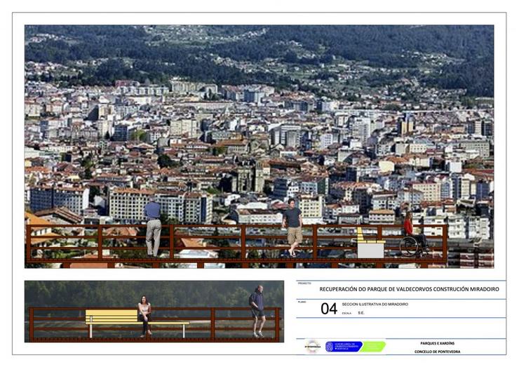 Mirador que se pretende instalar en Pontevedra 