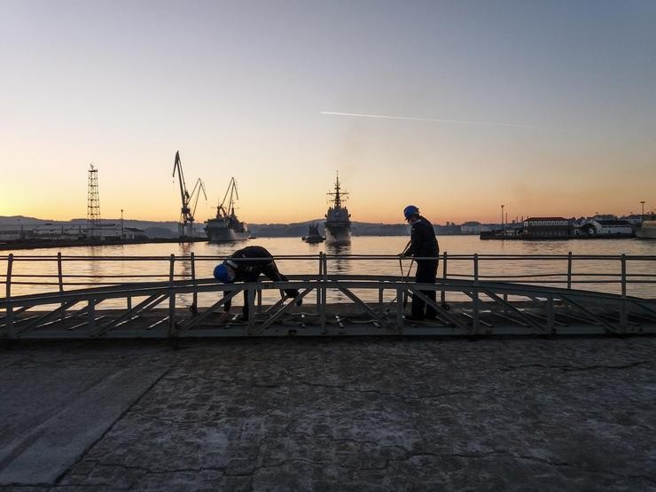 A fragata 'Álvaro de Bazán' regresa a Ferrol tras permanecer cinco meses despregada coa OTAN 