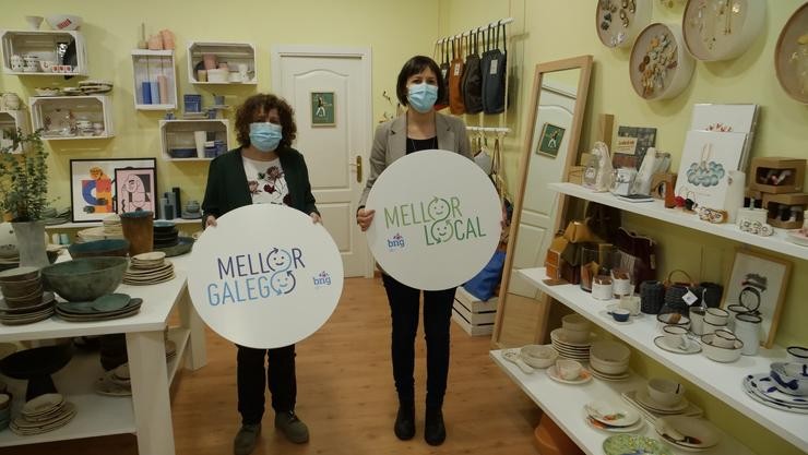 Ana Pontón, portavoz nacional do BNG,  presenta a campaña 'Mellor local, mellor galego', de apoio a pequenos e medianos comerciantes.. BNG 