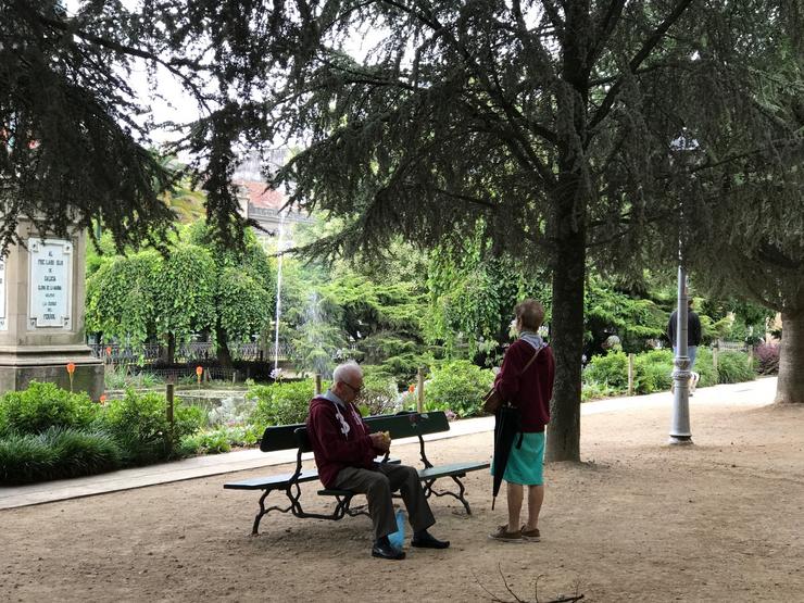 Xubilados galegos na Alameda de Santiago 