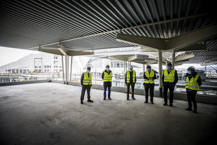 Os reitores galegos e o conselleiro de Educación visitan as obras do edificio Fontán na CdeC. ÓSCAR CURRAL 