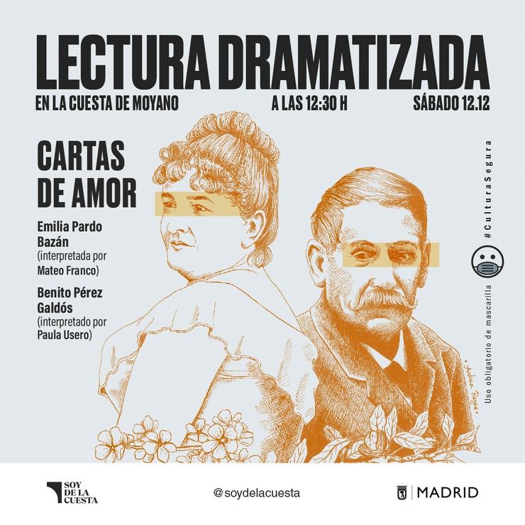 Lectura dramatizada das cartas entre Galdós e Emilia Parda Bazán.. CONCELLO DE MADRID 