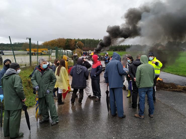 Protesta dos traballadores de Siemens Gamesa nas Somozas 