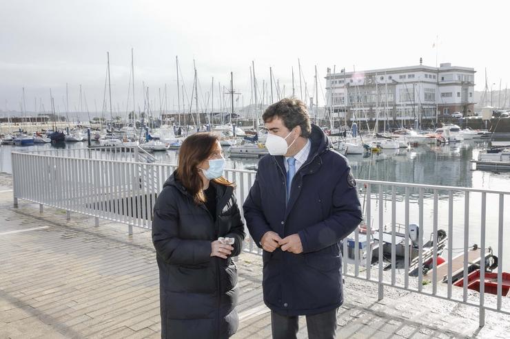 A alcaldesa da Coruña, Inés Rei, e o presidente da Autoridade Portuaria da Coruña, Martín Fernández Prado, manteñen un encontro. ANDY PEREZ / Europa Press