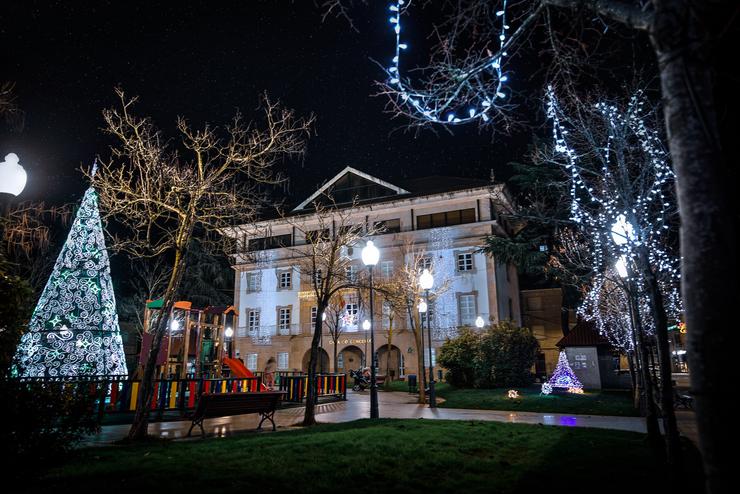 Iluminación de Nadal en Verín. Foto: Prensa Concello