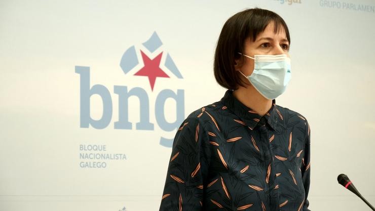 A portavoz nacional do BNG, Ana Pontón, en rolda de prensa. BNG 