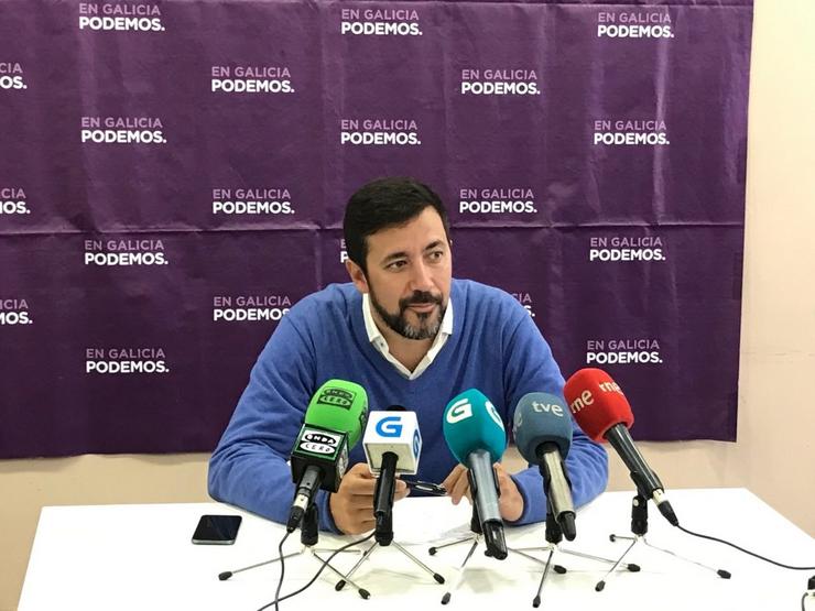 Antón Gómez-Reino, secretrio xeral de Podemos Galicia e candidato pola Coruña de En Común-Unidas Podemos. EN COMÚN - Arquivo