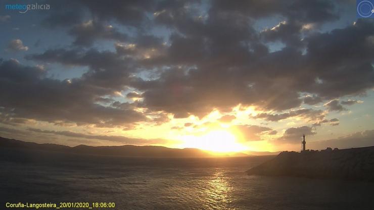 Captura da cámara da Coruña. METEOGALICIA