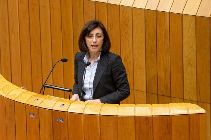 A conselleira Anxos Vázquez comparece no Parlamento. Xunta de Galicia 