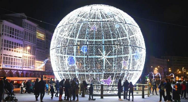 Iluminación de Nadal na Coruña / sientegalicia.com