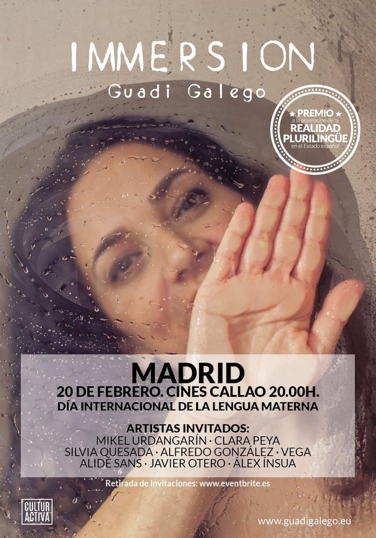 A cantante e compositora Guadi Galego recibe o 'Premio á Promoción da Realidade Multilingüe do Estado'.. IREKIA 