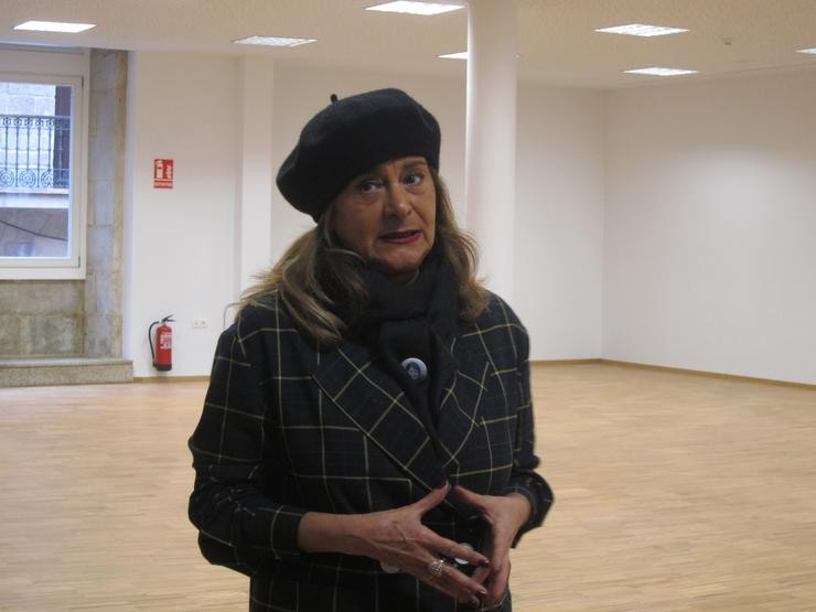 A presidenta da Deputación de Pontevedra, Carmela Silva, durante a visita realizada á nova sede da institución en Vigo