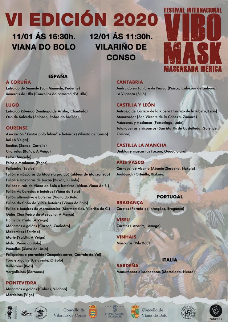 Cartel con todos os grupos participantes.